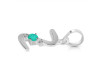 Green Onyx & White Topaz Alphabet Z Pendant GRO-RDA-26.