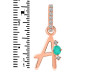 Green Onyx & White Topaz Alphabet A Pendant GRO-RDA-27.