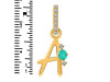 Green Onyx & White Topaz Alphabet A Pendant GRO-RDA-27.