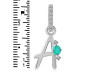Green Onyx & White Topaz Alphabet A Pendant GRO-RDA-27.