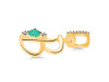 Green Onyx & White Topaz Alphabet B Pendant GRO-RDA-28.