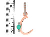Green Onyx & White Topaz Alphabet C Pendant GRO-RDA-29.