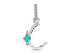 Green Onyx & White Topaz Alphabet C Pendant GRO-RDA-29.
