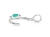 Green Onyx & White Topaz Alphabet C Pendant GRO-RDA-3.