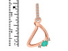 Green Onyx & White Topaz Alphabet D Pendant GRO-RDA-30.