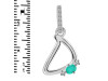Green Onyx & White Topaz Alphabet D Pendant GRO-RDA-30.