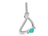 Green Onyx & White Topaz Alphabet D Pendant GRO-RDA-30.