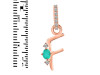 Green Onyx & White Topaz Alphabet F Pendant GRO-RDA-32.
