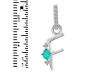 Green Onyx & White Topaz Alphabet F Pendant GRO-RDA-32.