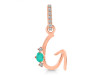 Green Onyx & White Topaz Alphabet G Pendant GRO-RDA-33.