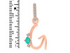 Green Onyx & White Topaz Alphabet G Pendant GRO-RDA-33.