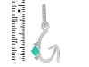 Green Onyx & White Topaz Alphabet G Pendant GRO-RDA-33.