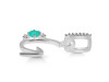 Green Onyx & White Topaz Alphabet G Pendant GRO-RDA-33.