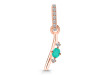 Green Onyx & White Topaz Alphabet I Pendant GRO-RDA-35.