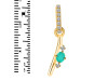 Green Onyx & White Topaz Alphabet I Pendant GRO-RDA-35.