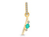 Green Onyx & White Topaz Alphabet I Pendant GRO-RDA-35.