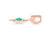 Green Onyx & White Topaz Alphabet I Pendant GRO-RDA-35.