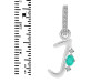 Green Onyx & White Topaz Alphabet J Pendant GRO-RDA-36.