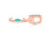 Green Onyx & White Topaz Alphabet J Pendant GRO-RDA-36.