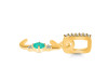 Green Onyx & White Topaz Alphabet J Pendant GRO-RDA-36.