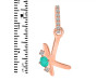 Green Onyx & White Topaz Alphabet K Pendant GRO-RDA-37.