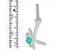 Green Onyx & White Topaz Alphabet K Pendant GRO-RDA-37.