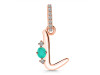 Green Onyx & White Topaz Alphabet L Pendant GRO-RDA-38.