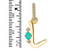 Green Onyx & White Topaz Alphabet L Pendant GRO-RDA-38.