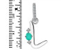 Green Onyx & White Topaz Alphabet L Pendant GRO-RDA-38.