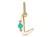 Green Onyx & White Topaz Alphabet L Pendant GRO-RDA-38.