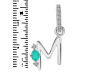 Green Onyx & White Topaz Alphabet M Pendant GRO-RDA-39.
