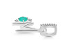 Green Onyx & White Topaz Alphabet M Pendant GRO-RDA-39.