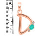 Green Onyx & White Topaz Alphabet D Pendant GRO-RDA-4.
