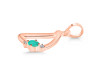 Green Onyx & White Topaz Alphabet D Pendant GRO-RDA-4.