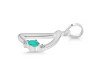 Green Onyx & White Topaz Alphabet D Pendant GRO-RDA-4.