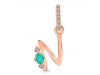 Green Onyx & White Topaz Alphabet N Pendant GRO-RDA-40.