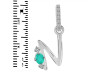 Green Onyx & White Topaz Alphabet N Pendant GRO-RDA-40.