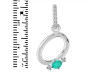 Green Onyx & White Topaz Alphabet O Pendant GRO-RDA-41.