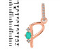 Green Onyx & White Topaz Alphabet P Pendant GRO-RDA-42.