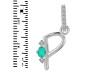Green Onyx & White Topaz Alphabet P Pendant GRO-RDA-42.