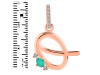 Green Onyx & White Topaz Alphabet Q Pendant GRO-RDA-43.