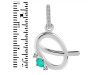 Green Onyx & White Topaz Alphabet Q Pendant GRO-RDA-43.