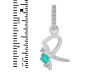 Green Onyx & White Topaz Alphabet R Pendant GRO-RDA-44.