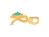 Green Onyx & White Topaz Alphabet R Pendant GRO-RDA-44.
