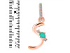 Green Onyx & White Topaz Alphabet S Pendant GRO-RDA-45.
