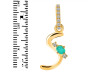 Green Onyx & White Topaz Alphabet S Pendant GRO-RDA-45.