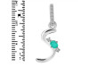 Green Onyx & White Topaz Alphabet S Pendant GRO-RDA-45.