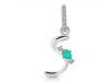Green Onyx & White Topaz Alphabet S Pendant GRO-RDA-45.