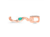 Green Onyx & White Topaz Alphabet S Pendant GRO-RDA-45.