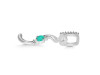 Green Onyx & White Topaz Alphabet S Pendant GRO-RDA-45.